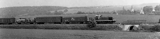 Güterzug zwischen Dornap und Mettmann beim Gehöft Schöller